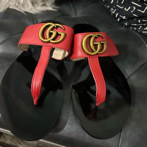 gucci marmont slides|gucci marmont thong sandals sale.